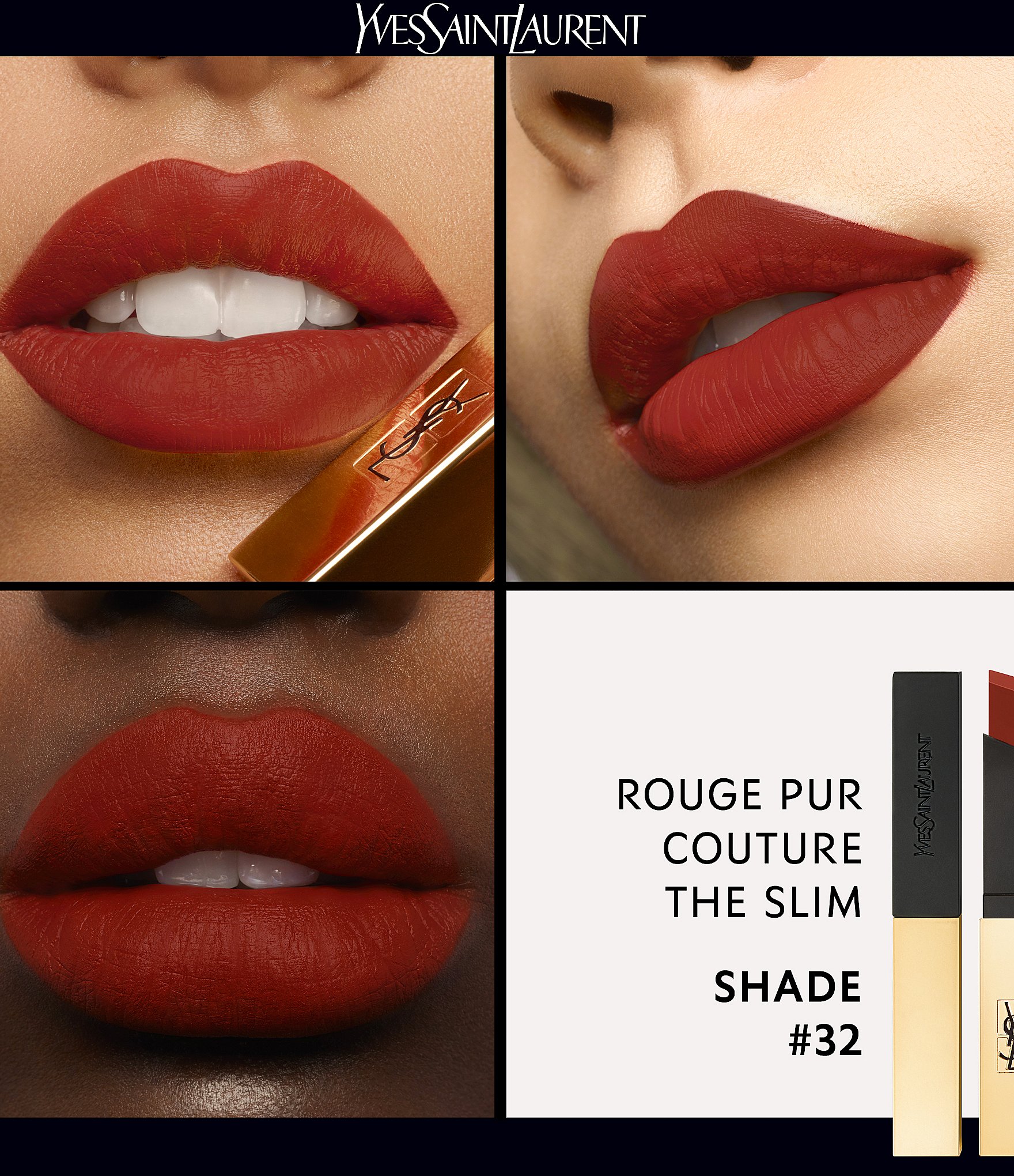 Yves Saint Laurent Beaute Rouge Pur Couture The Slim Matte Lipstick