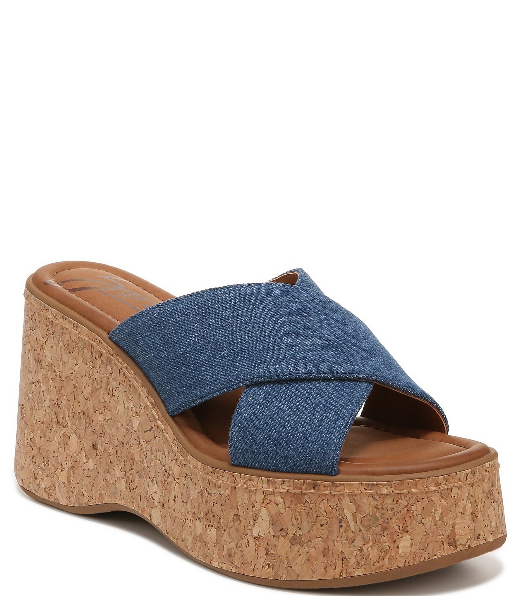 Zodiac Nessa Denim Platform Wedge Slides Dillards 2020