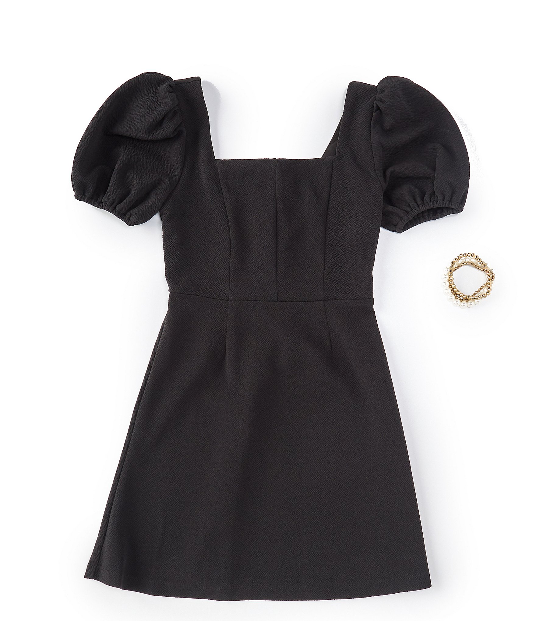 Zunie Big Girls 7-16 Puff-Sleeve A-Line Dress | Dillard's