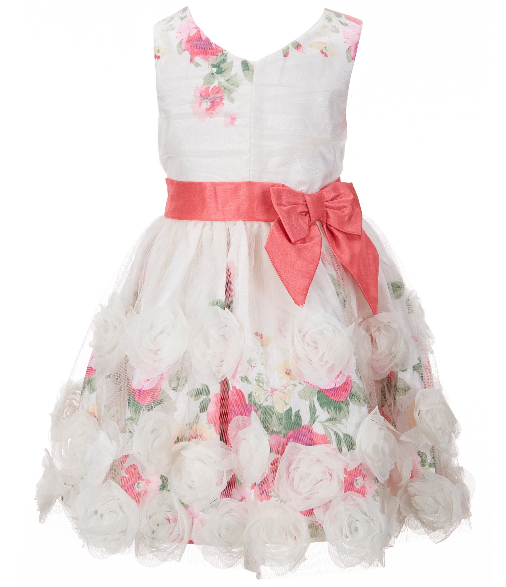 Zunie Little Girls 2T-6X Sleeveless Floral Soutache Dress | Dillards