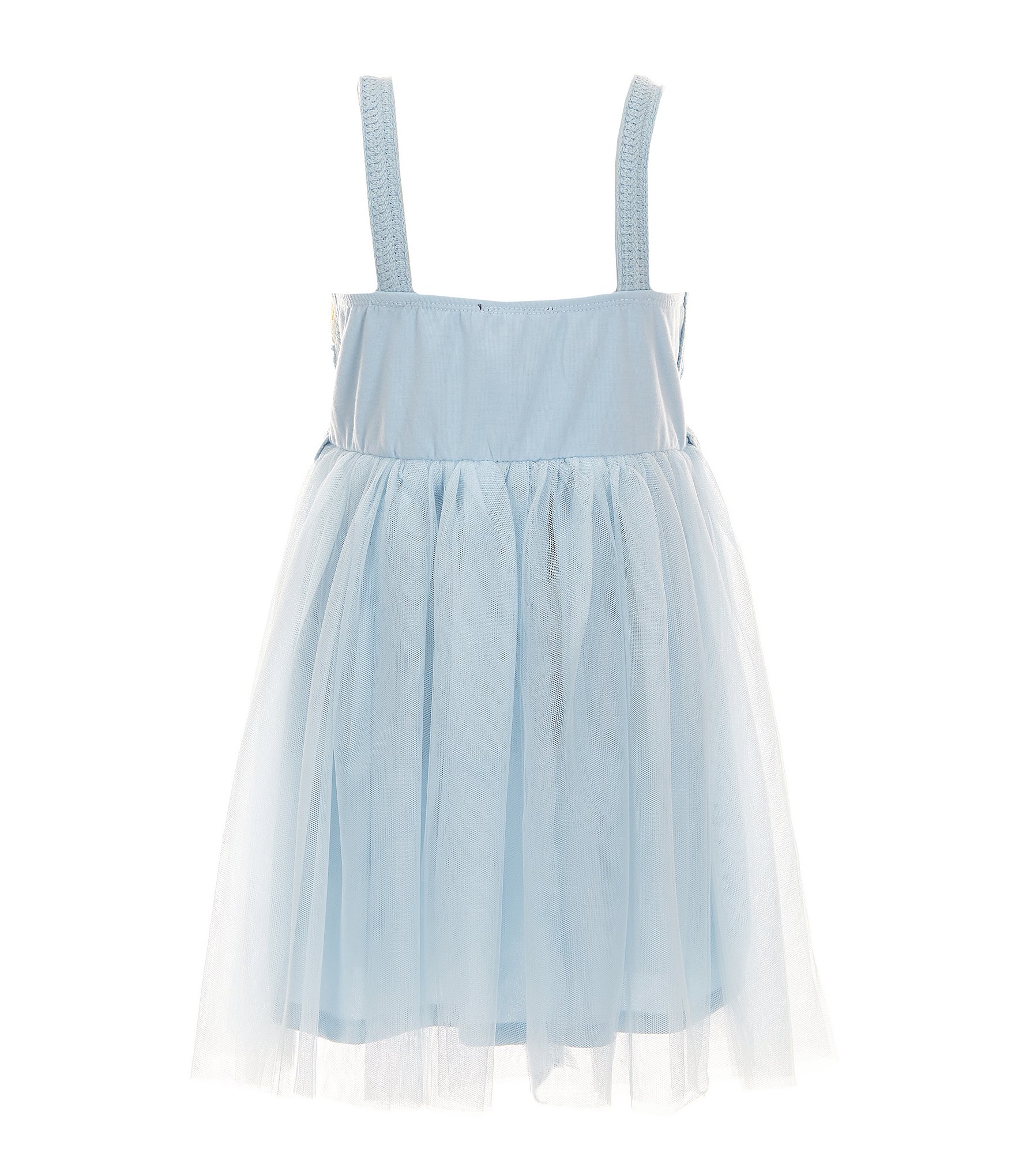 Zunie Little Girls 4-6X Sleeveless Daisy-Crocheted Bodice