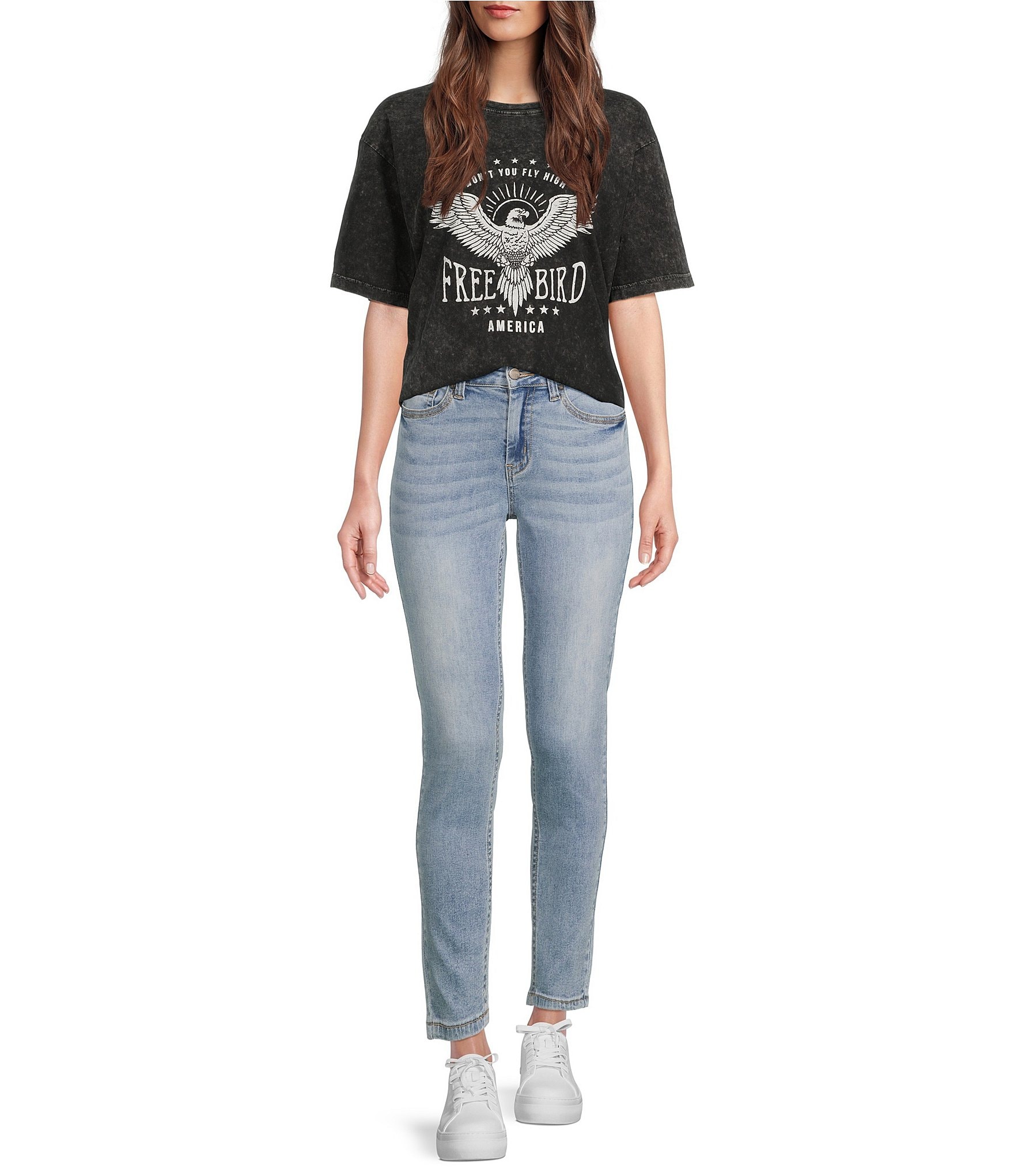 Zutter Short Sleeve Free Bird Western Tee Shirt