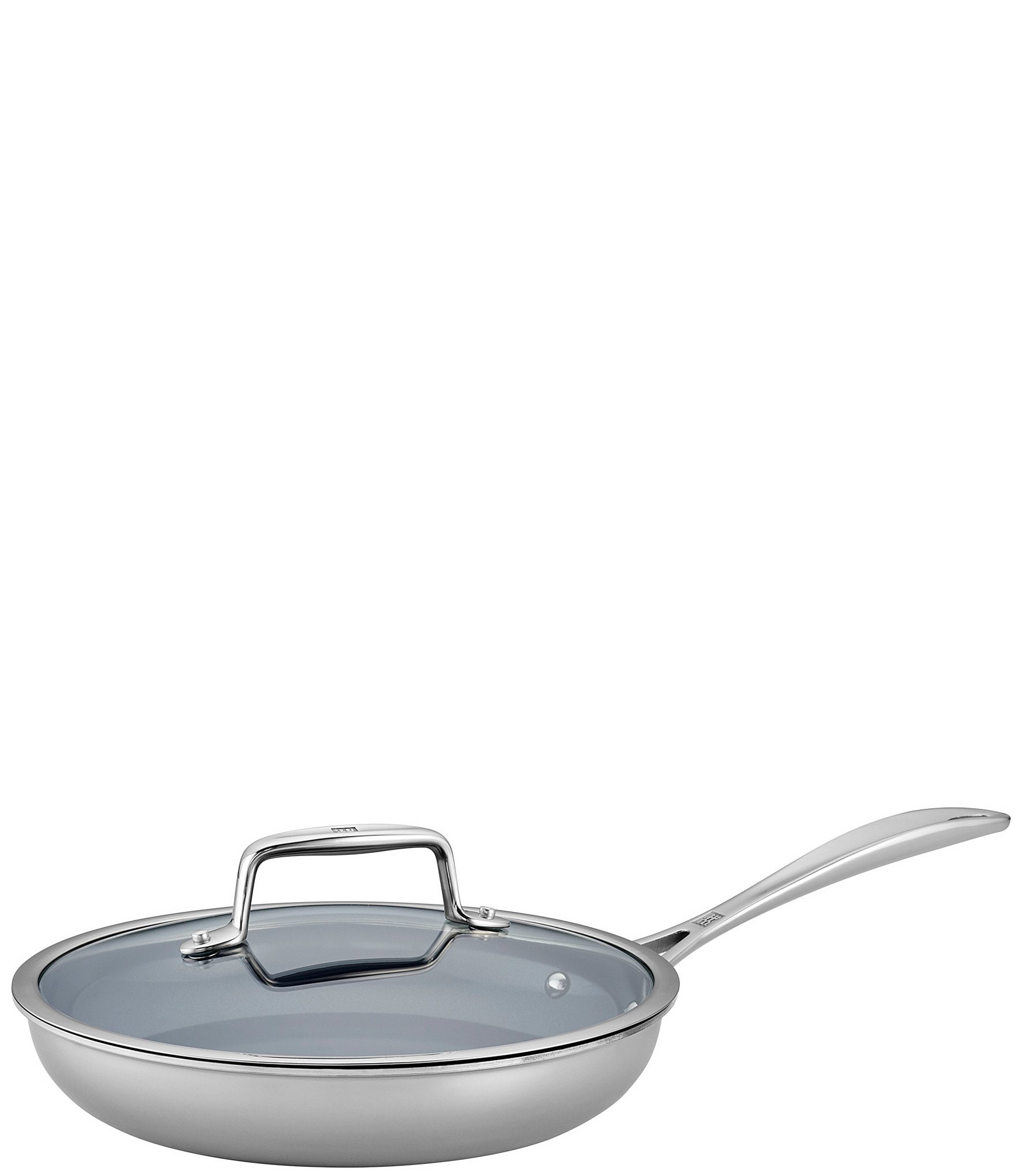 Zwilling Clad CFX Stainless Steel Ceramic Nonstick 9.5 Fry Pan with Lid