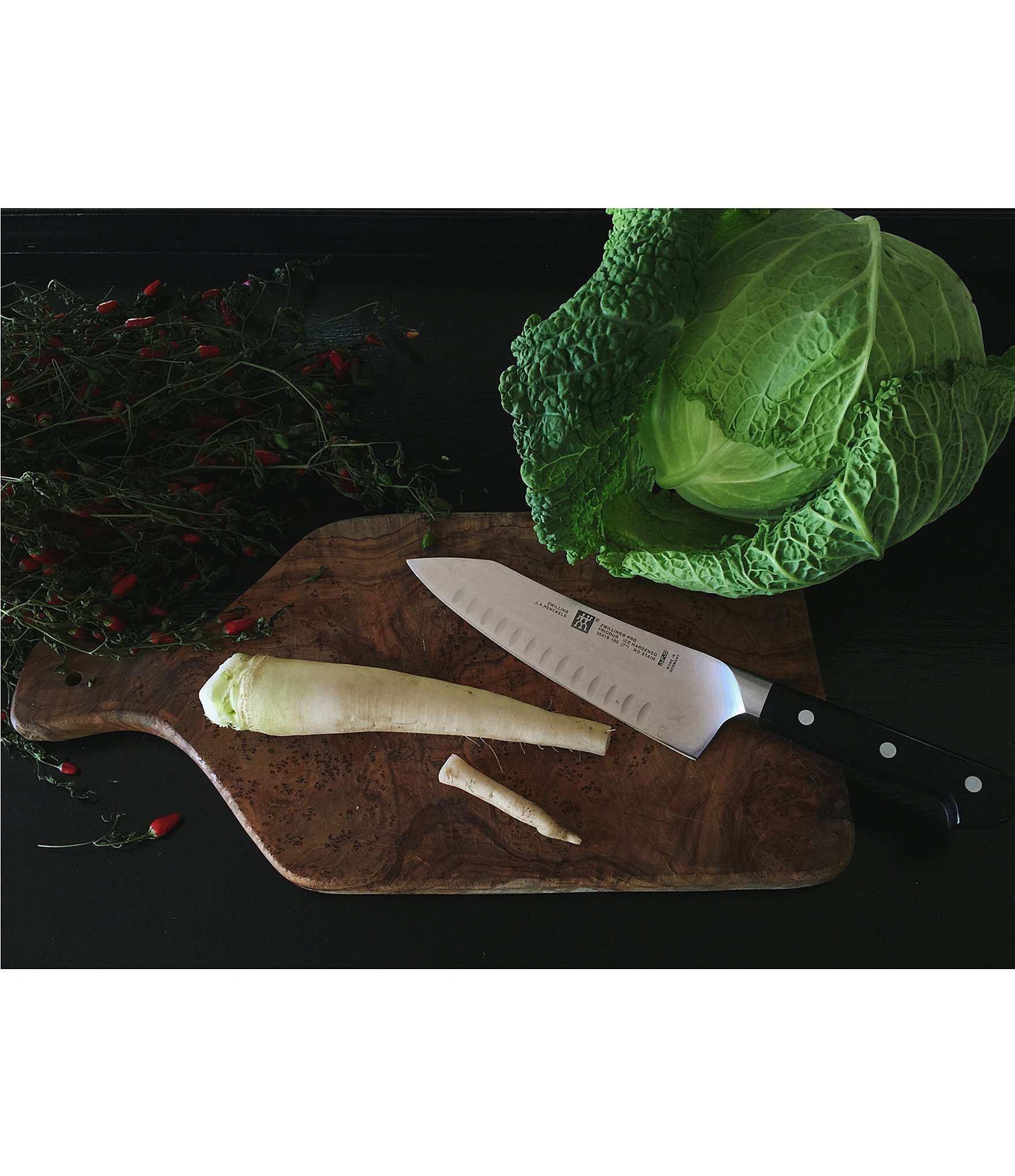 Zwilling J.A. Henckels 7#double; Hollow Edge Rocking Santoku Knife