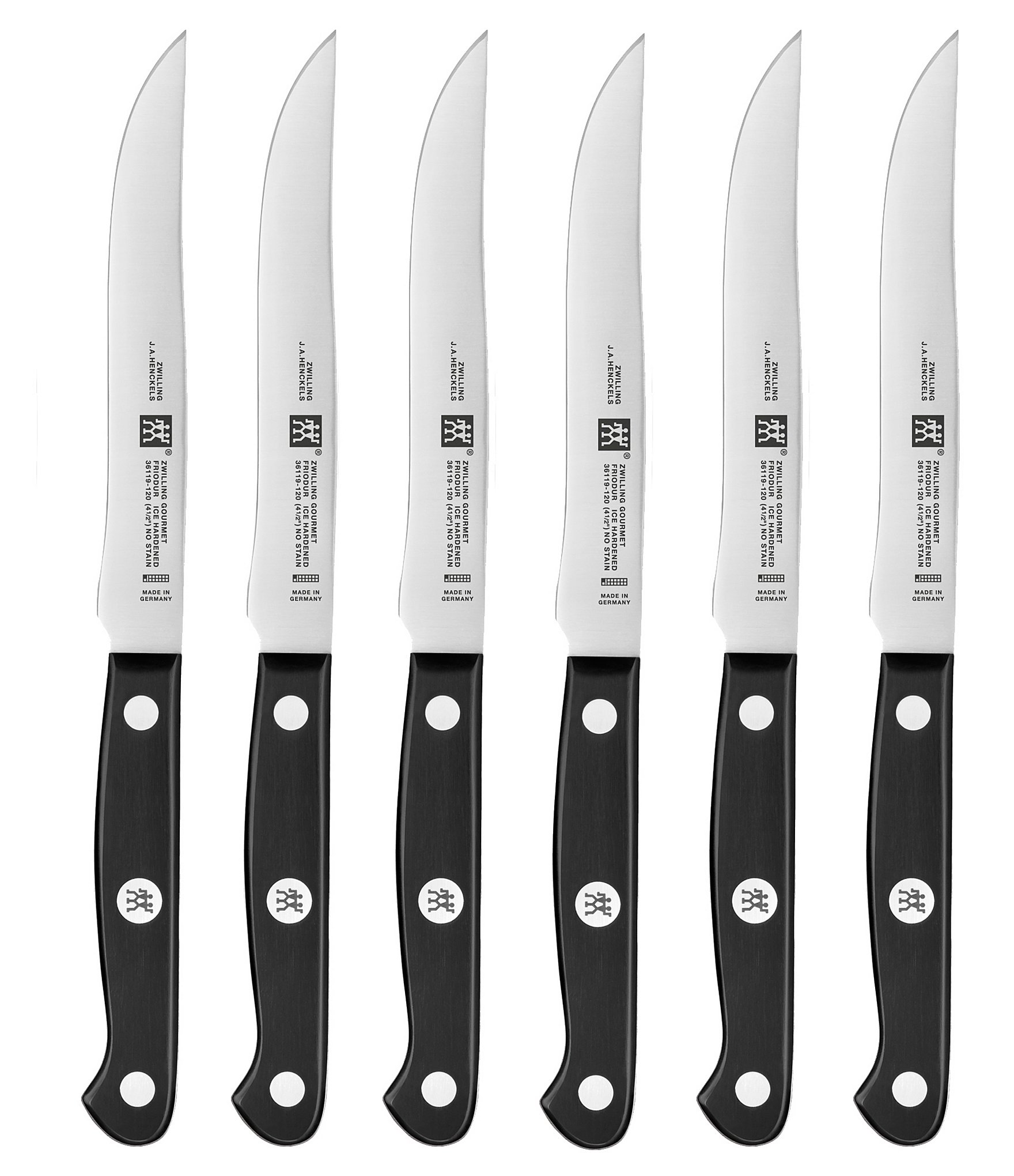 Ja Henckels 6 Stainless Steel Steak Knives 35199 Hen9 Pattern