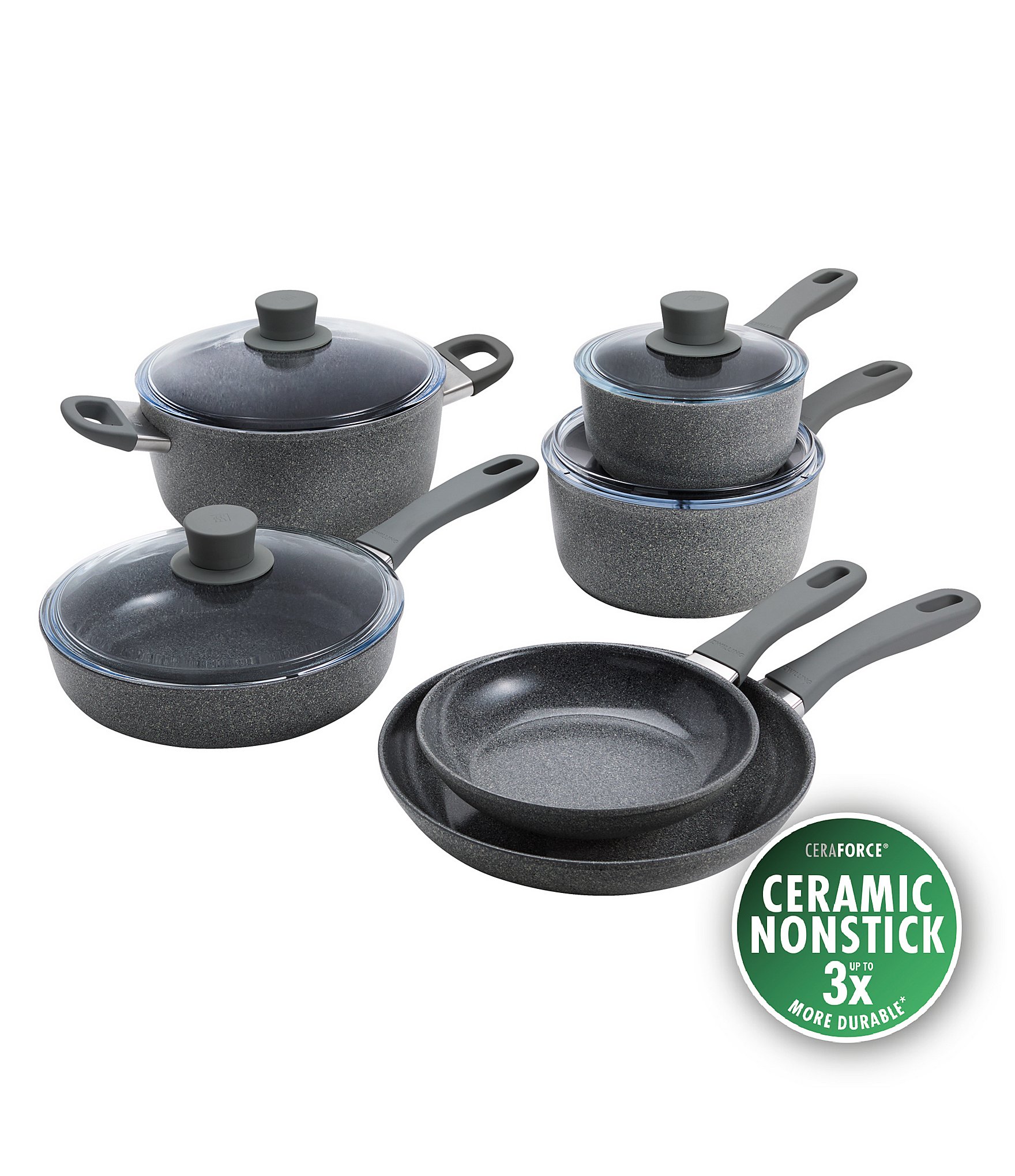 Zwilling Parma Plus Ceramic 10-Piece Aluminum Ceramic Nonstick Cookware Set